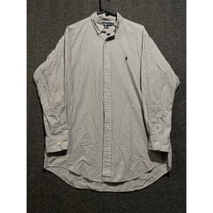 Polo Ralph Lauren Yarmouth Mens Dress Shirt Plaid Button Down Long‎ Sleeve